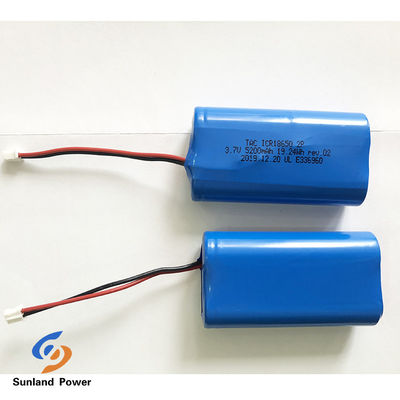 3.7V リチウムイオン電池 ICR18650 1S2P UL2054 ランプ用